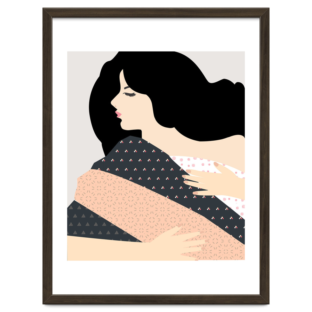 Not Today, Sleepy Lazy Woman In Bed, Quirky Eclectic Blanket Cozy Sleep In Illustration