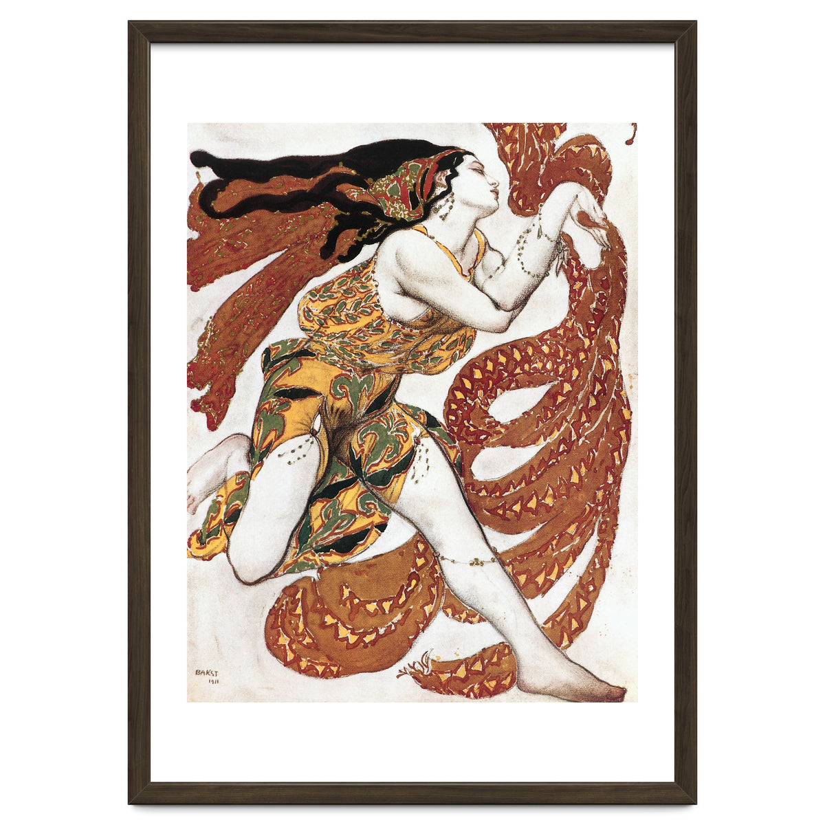 Costume sketch for a Bacchante, from the ballet &quot; Narcissus&quot.