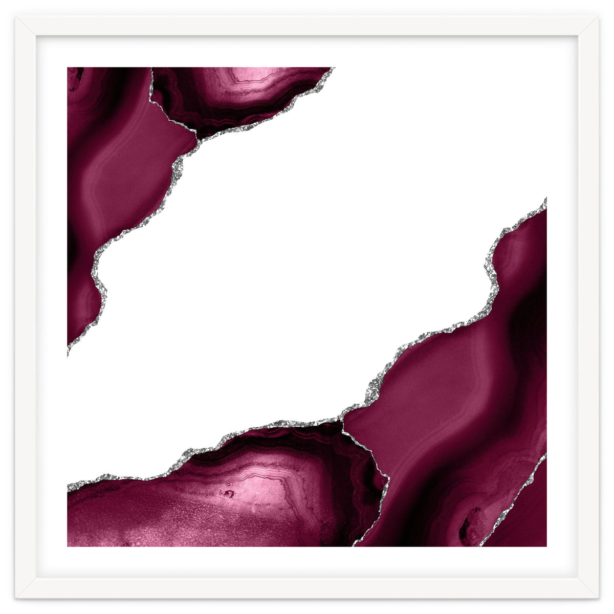 Burgundy & Silver Agate Texture 08