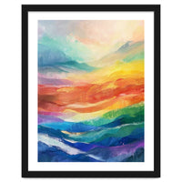 Vibrant Impasto Abstract Landscape Painting
