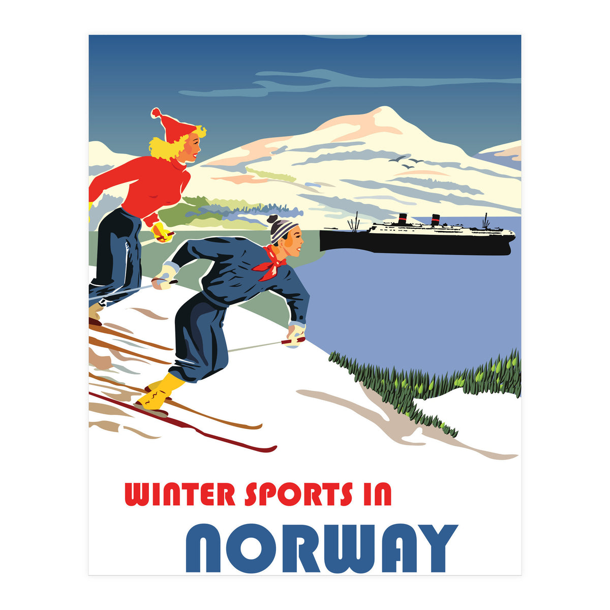 Winter Sports In Norway (Print Only)