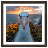 Albatross Bird With Intense Gaze By The Sea