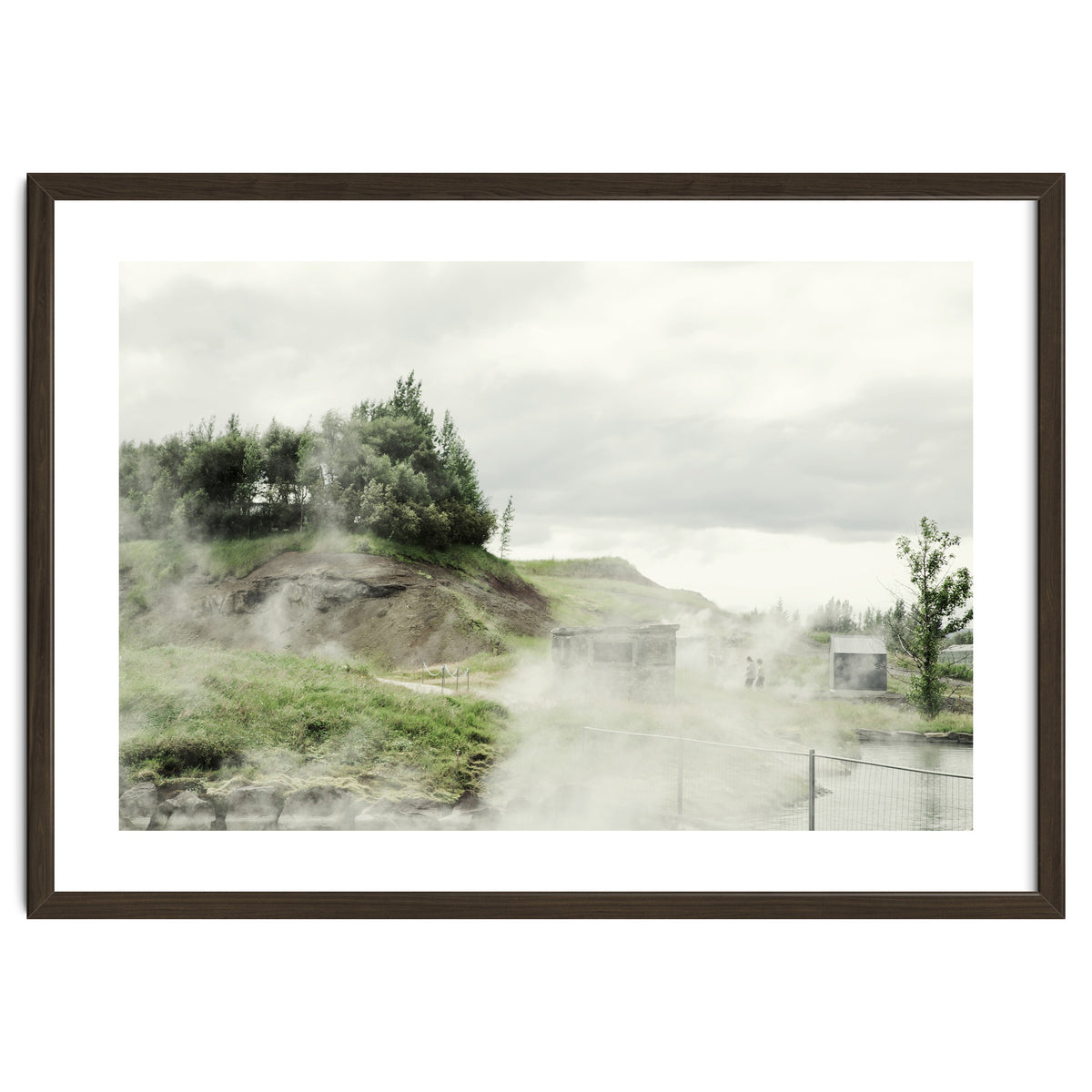 A natural hot spring landscape where steam rises - Iceland