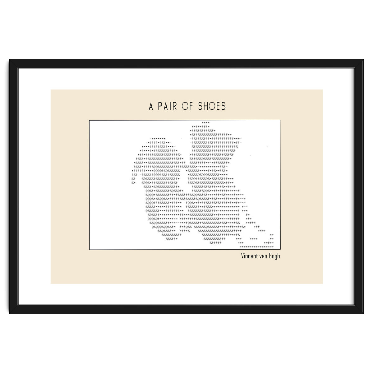 a pair of shoes (1886) – Vincent van Gogh(ascii art)
