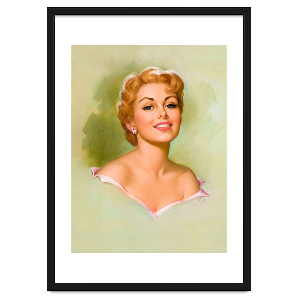Pinup Blonde Girl Portrait
