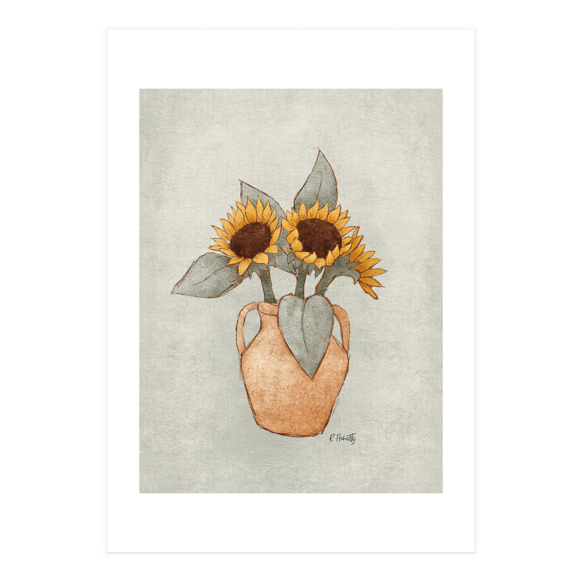 Sunflower Vase (Print Only)
