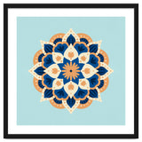 Mandala flower - orange and blue thumbnail