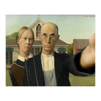 American Gothic - Grant Wood - Selfie (Print Only)