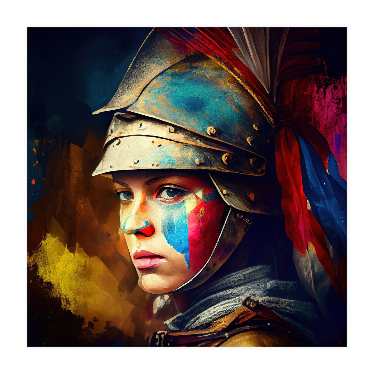 Powerful Medieval Warrior Woman #2 (Print Only)