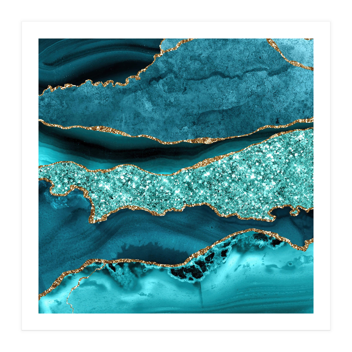 Agate Glitter Ocean Texture 12 (Print Only)