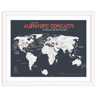 World Map of Alien First Contacts in Movies