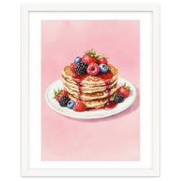 Berry Pancakes – Watercolor Breakfast Food