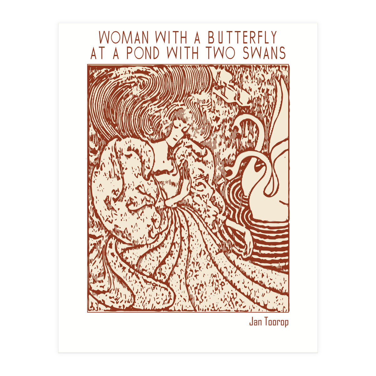 Woman With A Butterfly (Print Only)