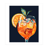 Hawaiian Cocktail, Fresh Orange Fruity Mimosa, Pop Of Color Food Bohemian Eclectic Modern Drink (Print Only) thumbnail