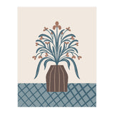 Earthy Modern Vase with Florals (Print Only) thumbnail
