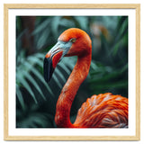 Close Up Of A Vibrant Orange Flamingo Bird thumbnail