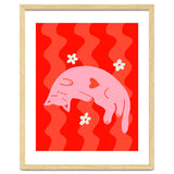 Pink Cat Wavy Background thumbnail