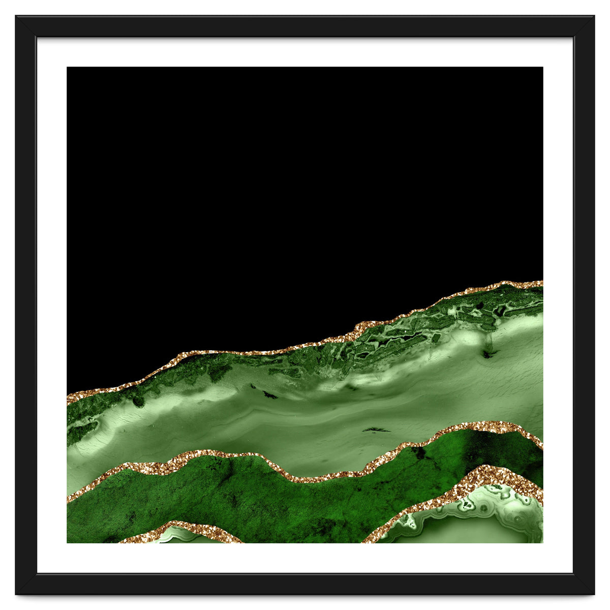 Green & Gold Agate Texture 17