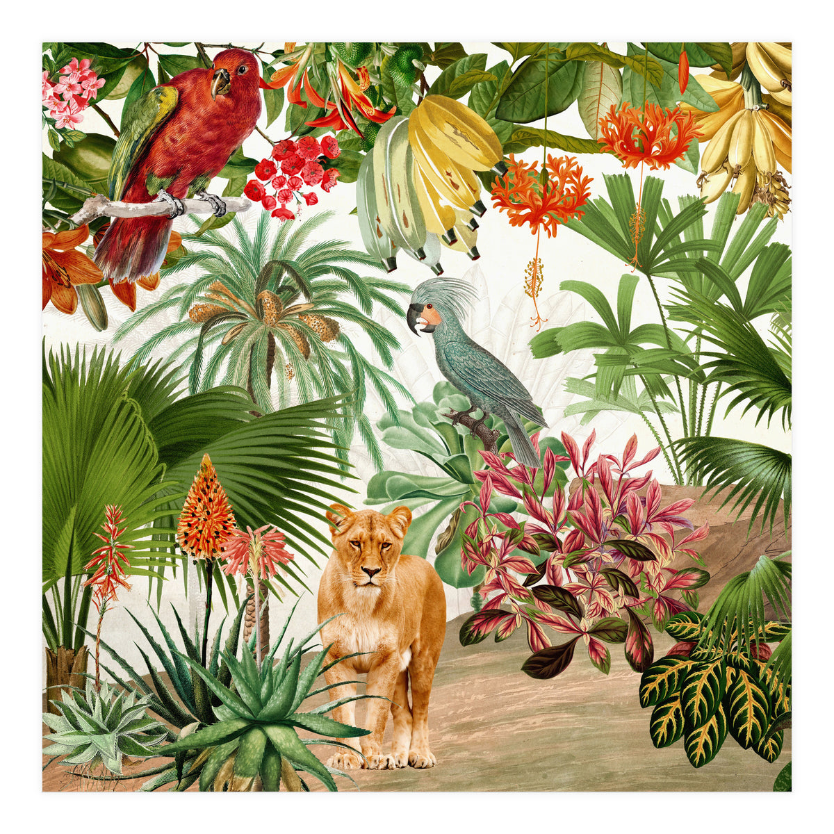 Vintage Tropical Jungle Paradise (Print Only)