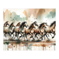 Running Horses Panorama (Print Only)