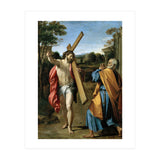 Annibale Carracci / 'Domine, quo vadis?', c. 1602, Oil on panel, 77.4 x 56.3cm. AGOSTINO CARRACCI. (Print Only) thumbnail