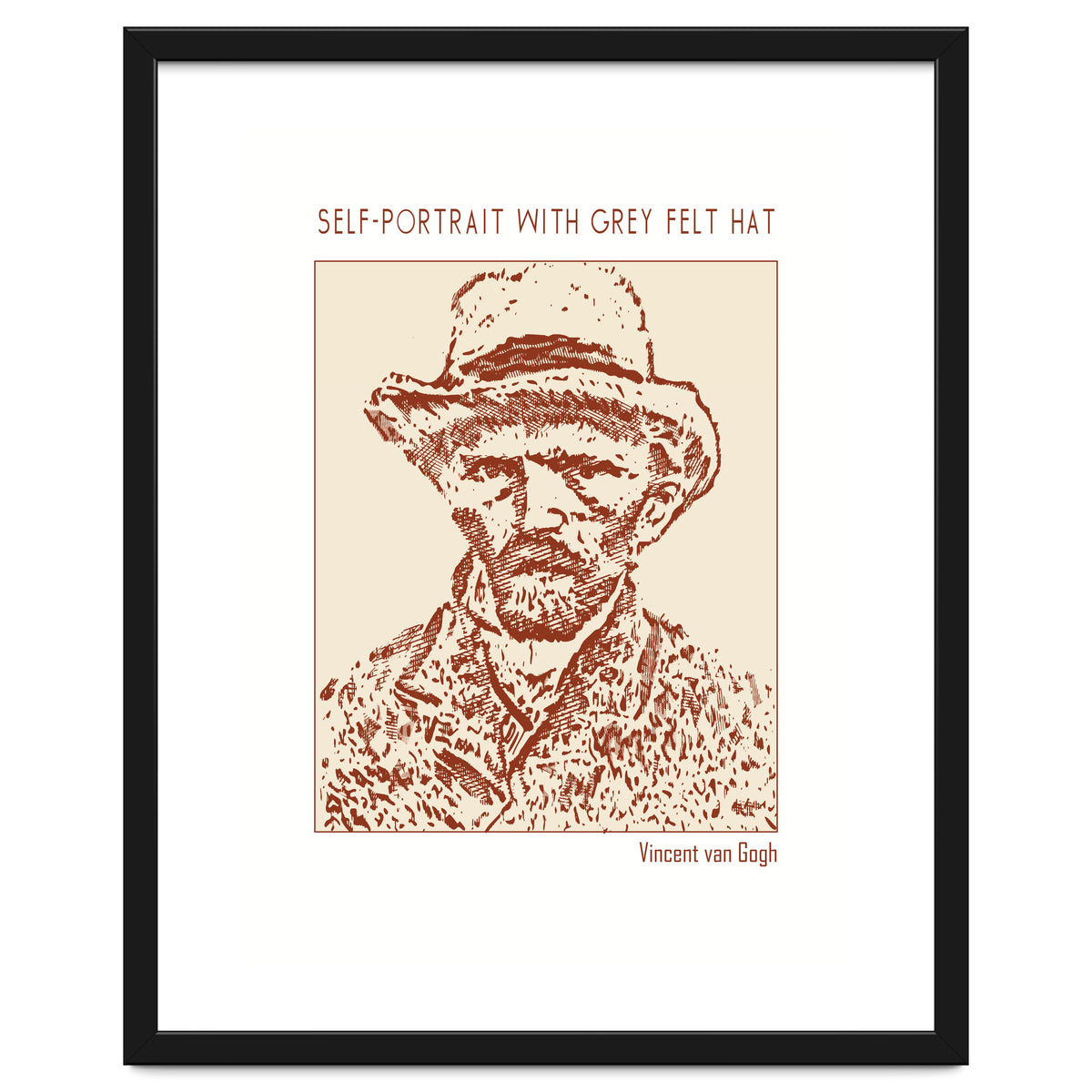 Self Portrait With Grey Felt Hat – Vincent Van Gogh