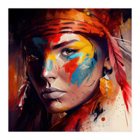 Powerful American Native Woman #4 (Print Only)
