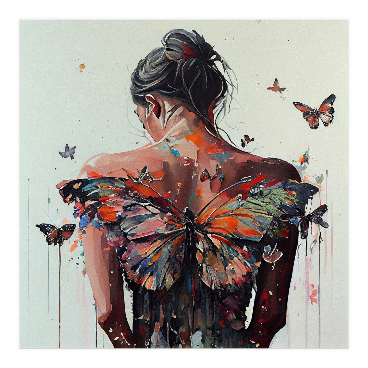 Powerful Butterfly Woman Body #5 (Print Only)