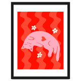 Pink Cat Wavy Background thumbnail