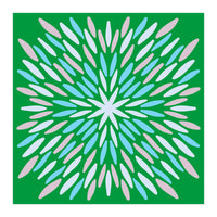 Petal Burst - green, blue, beige (Print Only)