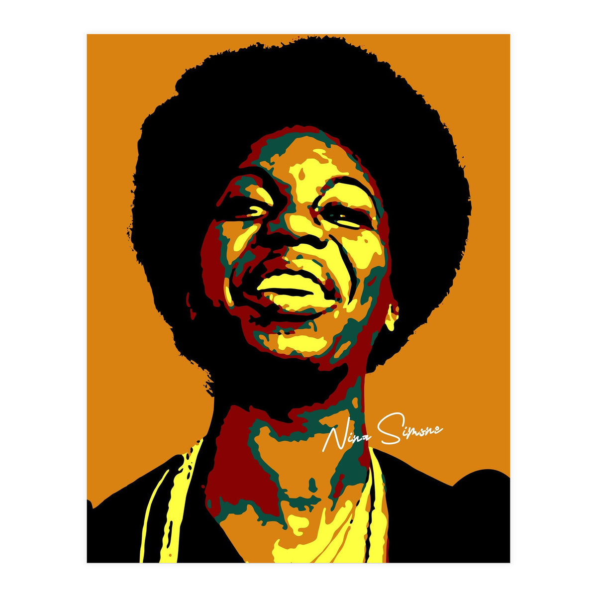 Nina Simone Music Legend in Pop Art (Print Only)