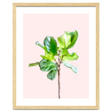 Intimate Energy, Blush Pastel Botanical Plant Minimal Painting, Pink Green Nature thumbnail