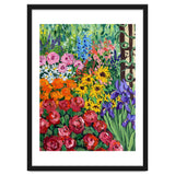 Vibrant Summer Cottage Garden Oil Painting thumbnail