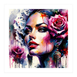 Rose Mantilla Flamenco Portrait (Print Only) thumbnail