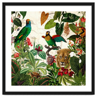 Exotic Lush Jungle And Wild Animals Landscape