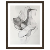 Abstract Black And White Swirling Lines Art