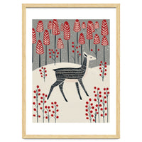 Fawn in a Winter Landscape