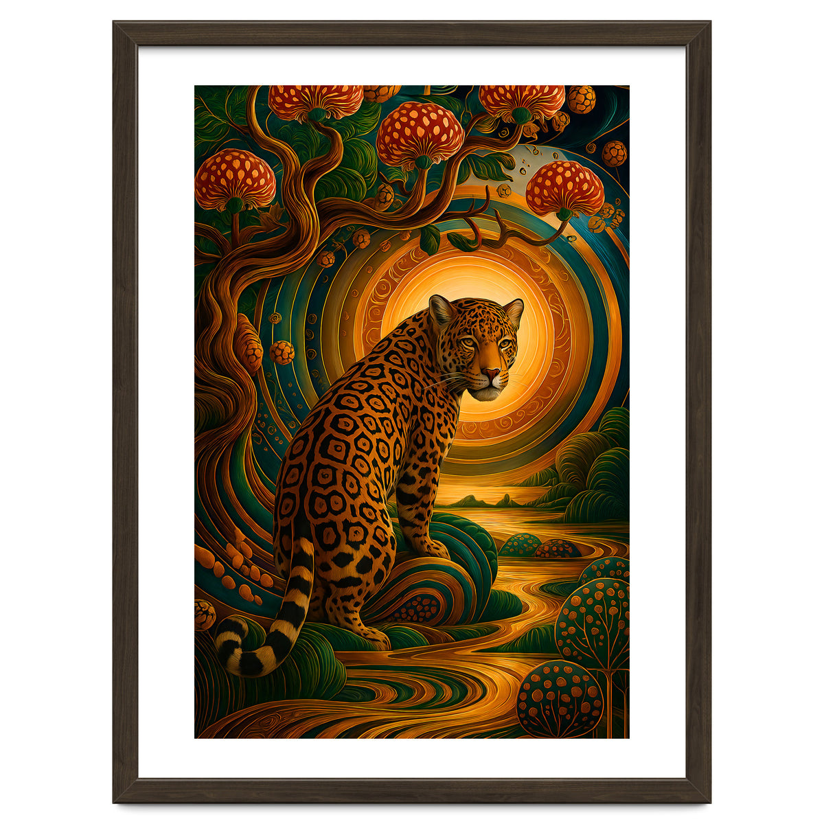 Leopard in Retro Contemporary Aesthetics