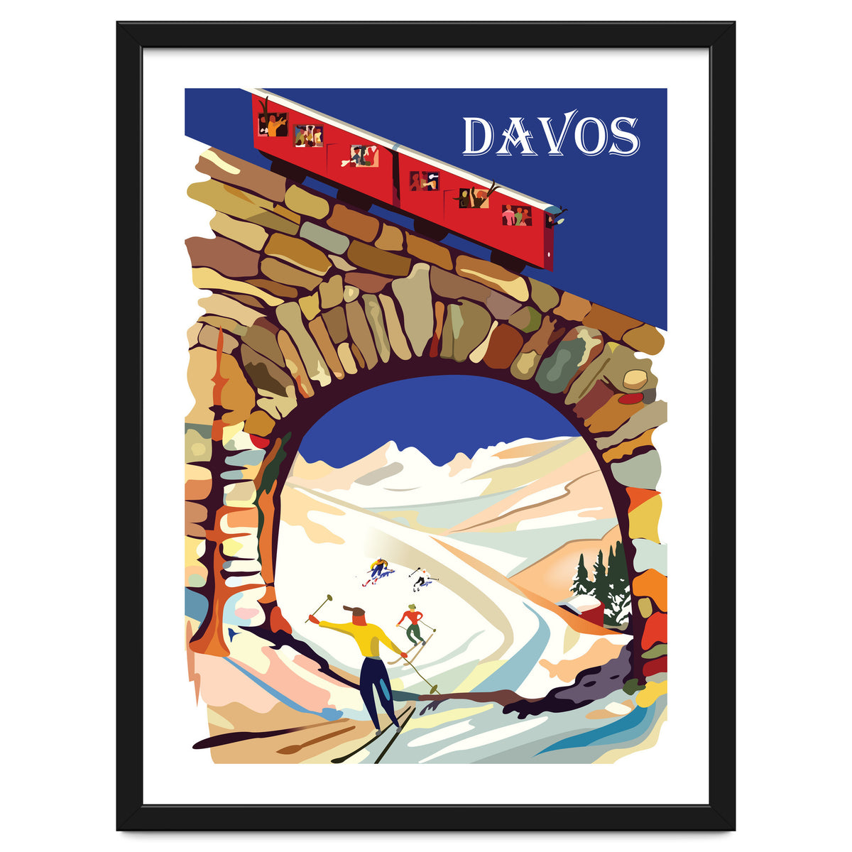 Davos Funicular on the Bridge