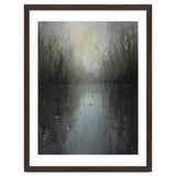 Ethereal Rainy Lake Forest Oil Painting thumbnail