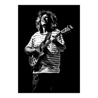 Pat Metheny American Jazz Guitarist Legend in Monochrome (Print Only)