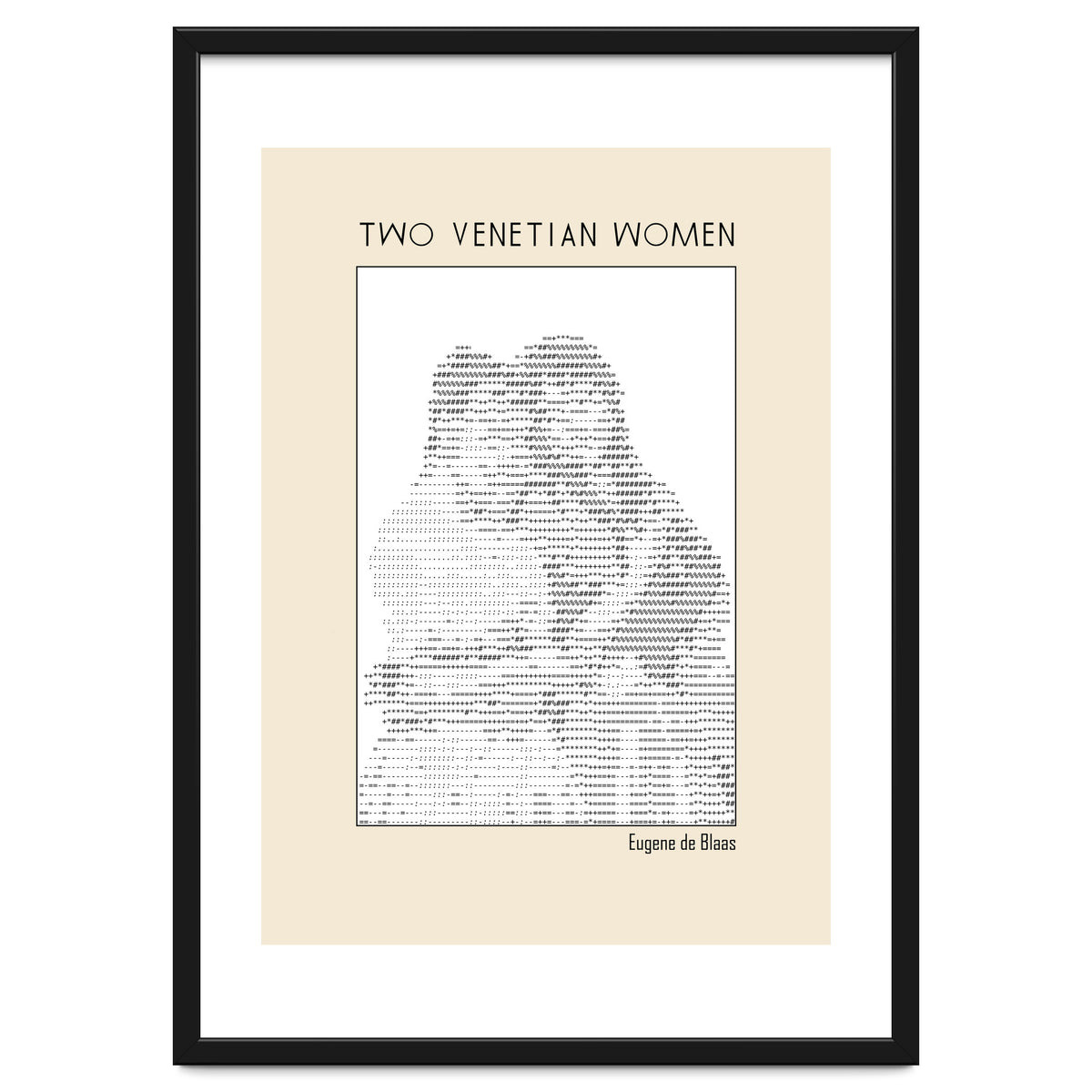 Two Venetian Women – Eugene de Blaas (ascii art)