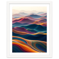 Colorful Abstract Mountain Dunes Art Print