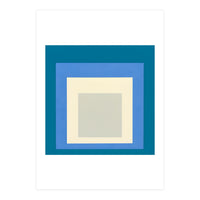 JOSEF ALBERS - HOMAGE TO THE SQUARE: BLUE WHITE GREY (Print Only)