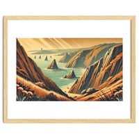 Vintage Cliffside Serenity Poster