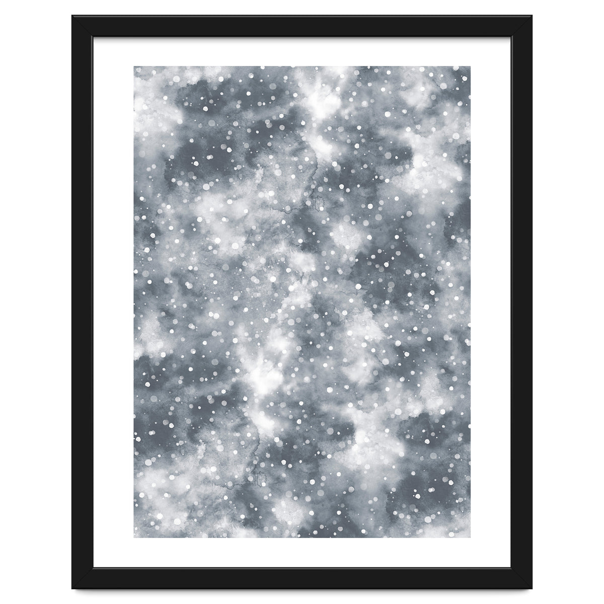 Abstract Winter Foggy Snow Gray White