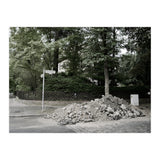 Piled-up rocks under construction on the street (Print Only) thumbnail