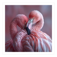 Cute Two Pink Flamingos (Print Only)
