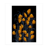 Linocut flower meadow black (Print Only) thumbnail
