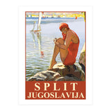 Split, Swimmer on a Rocky Coast (Print Only) thumbnail